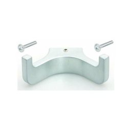Crochet en métal finition chrom poli hauteur 29mm avec vis Meuble Cuisine Salle de bain Porte