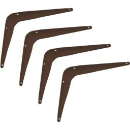 Cyclingcolors - 4x Equerre console rigide en acier pour étagère à visser Meuble Support Renfort