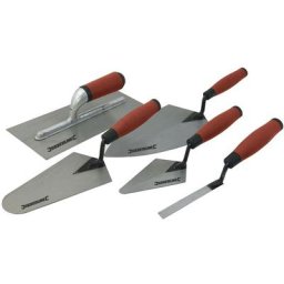 Silverline - Truelles à poignée caoutchoutée, 5 pcs, 5 Pcs