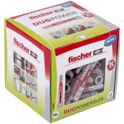 Fischer - extended ancre profondeur duo d'alimentation et 8 X 65 MM lot de 50 538251
