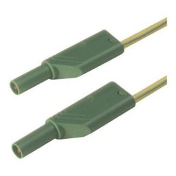 Cordon de mesure de sécurité Sks Hirschmann mls ws 100/2,5 ge/gn [Banane mâle 4 mm - Banane mâle 4