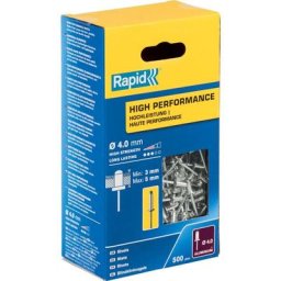 Rapid - Rivets hautes performances Ø4.0 x 8mm alu - Boite de 500