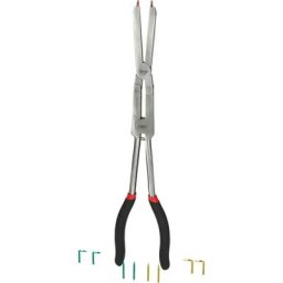 Kstools - Pince à circlips intérieurs à double articulation et pointes changeables L.345mm