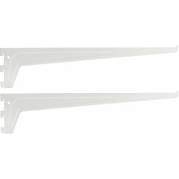 2x équerre console rigide aluminium gris t = 250mm épaisseur 2,5mm à suspendre colonne rail étagère
