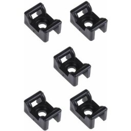 5x Œillet de fixation de ligatures de câbles en nylon noir embase Largeur max. de serre câble 9,0mm