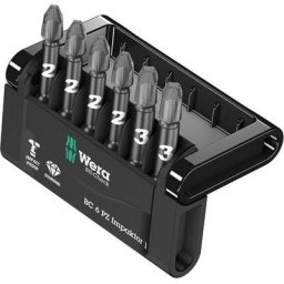 Wera - Mini-Check Impaktor 3 05057692001 Jeu dembouts 6 pièces vis Pozidriv technologie Impactor