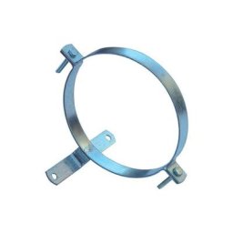 Collier de serrage pour tuyau de poêle galvanisé avec support 130 mm.