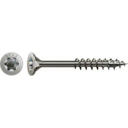 Vis acier inoxydable, 4 x 50 mm, 200 unités, Filetage partiel, Tête fraisée, t-star plus T20, 4CUT,