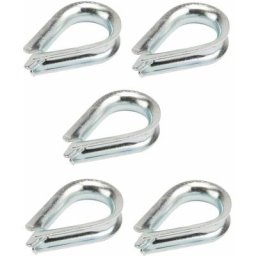 Cyclingcolors - 5x Cosse-cœur 5mm acier zingué pour câble acier métallique serre support fixation