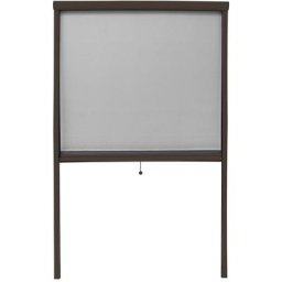Ecd Germany - Moustiquaire fenêtre enroulable 100x160cm en aluminium brun protection insectes