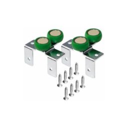 Jeu sevroll de galets supérieurs de porte coulissante 18mm Chariot Guide Coulisse Fixation Armoire