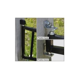 Pivot de portail acier sans seuil à cheviller - Carré 35 x 35 mm - Kit fixation haute et basse