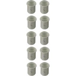 10x amortisseur de butée universel à enfoncer dans trou 8mm gris clair avec insert caoutchouc porte