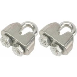 Cyclingcolors - 2x Serre-câble étrier 8mm en acier inoxydable A4 Universel u Clip Câble métallique