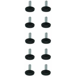 10x Vis pied M6 x 17 base 21mm bouton moleté tête plastique Molette Meuble Table Chaise Etagère