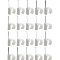 20x passe câble diamètre 8-10mm rond à clouer plastique blanc support guide fil électrique