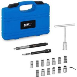 MSW - Coffret De Nettoyage Rectification Siège Injecteur Alésoirs Moteur Diesel 17 Pcs - Turquoise