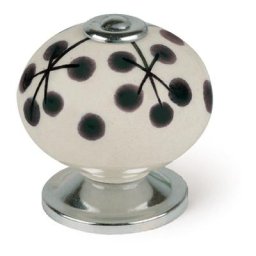 Bouton de meuble Fabriqué en acier porcelaine Finition noire 1 unité - Le Noir