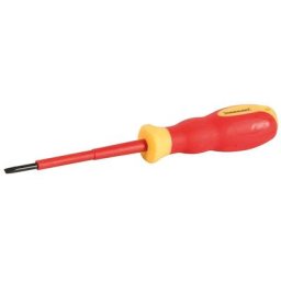 Silverline - Tournevis d'électricien vde à poignée caoutchoutée, 3 pcs, 0,5 x 3 x 75 mm, 0.5 x 3 x