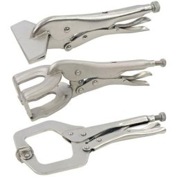 Silverline - pinces etau pour soudure et carrosserie - jeu de 3 pinces