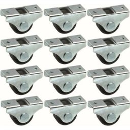 Cyclingcolors - 12x roulette meuble 25mm universelle mini rouleau noir pied lit casier chariot