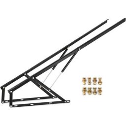 Mecanisme de Levage Hydraulique, 2PCS Levage Pliante Pratique en Acier Cadre de Levage de lit, Kit