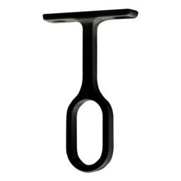 Cime - Support central fixe pour tube penderie 30x15 ovale, zamak noir