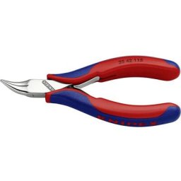 Knipex 35 42 115 SB pour lélectronique et la mécanique de précision Pince plate à becs ronds coudée