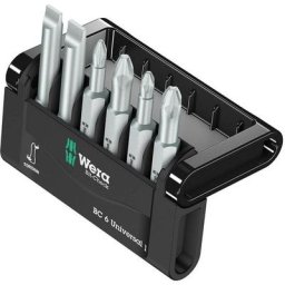 Wera - Mini-Check, 50 mm 05056474001 Jeu dembouts 6 pièces vis à fente, cruciforme Phillips, vis