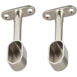 Cyclingcolors - 2x Support de tringle à visser fermé ovale 15,5 x 30,5mm en métal chromé dressing