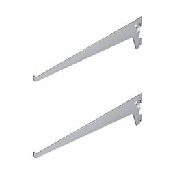 Cyclingcolors - 2x équerre console rigide aluminium gris 350mm épaisseur 2,5mm capacité charge 55kg