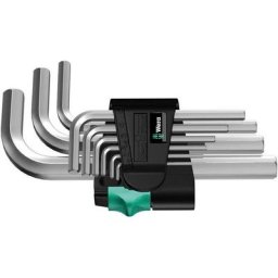 Wera - Ensemble de touches d'angle 950/9 sm n. métrique. cérémonie de cadre