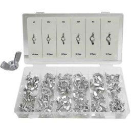 Benson Tools - Assortiment de 100 écrous papillons plusieurs tailles