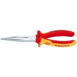 Knipex - 26 16 200 vde Pince plate à becs ronds droite 200 mm