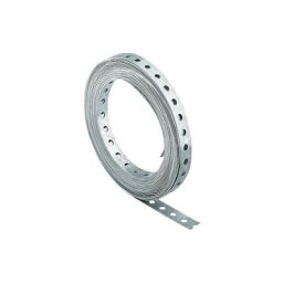 Banyo - Bande perforee acier zingue Largeur 12 mm / Rolle a 10 m