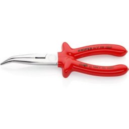 Pince à becs demi-ronds Knipex 200mm coudés - Chromée - Gainage surmoulé - Isolée 1000V - ( Prix