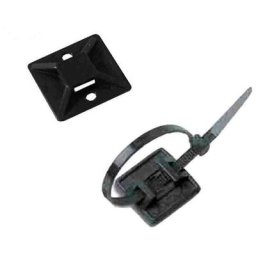 EDM - Support adhésif pour collier de fixation noir (25 u.) par blister