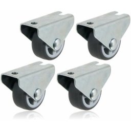 Cyclingcolors - 4x roulette meuble 30mm caoutchouc soft anti rayure gris universelle mini rouleau