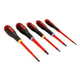 Bahco - Jeu de tournevis isolés Fendus / Pozidriv (5 pièces) BE-9882S