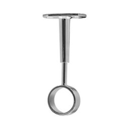 Support plafond rond réglable pour penderie diamètre 25, zamak chromé CIME