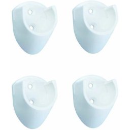 Cyclingcolors - 4x Support de tringle à visser rond diamètre 25mm en plastique Meuble Penderie