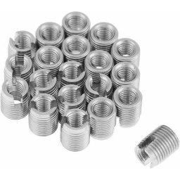 Insert Filet Auto-Taraudeur 20Pcs, crou D'Insertion De Filetage Vis Fendue Auto-Taraudeuse
