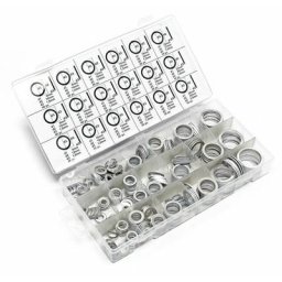 Wiltec - Set de bague d'étanchéité Aluminium 450 pièces Coffret en plastique bien trié