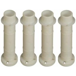 4x Pied de meuble cuisine hauteur réglable 150 à 190 mm blanc ø 34 mm support plastique plinthe