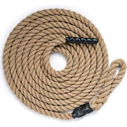 Corde d'Entraînement Corde de Fitness en Corde de Jute 9M Poignées en Caoutchouc Aucun Support de