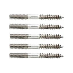 5x Cheville inox pour béton et bois M6 x 80mm acier inoxydable goujon fileté support terrasse