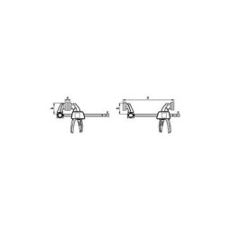 Presse Une main ezm 300/60 Bessey EZM30-6 Envergure max.:300 mm Mesures dempattement:60 mm