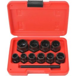 True Deal - Kit d'extracteur de boulons/d'écrous endommagés Acier 11 pcs