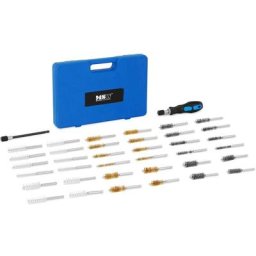 MSW - Coffret De Brosses Pour Nettoyage Siège / Puits D'Injecteurs / Bougies 38 pièces - Blanc,
