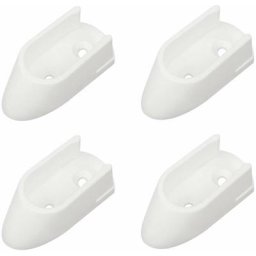 Cyclingcolors - 4x Support de tringle à visser ovale diamètre intérieur 15mm en plastique Meuble